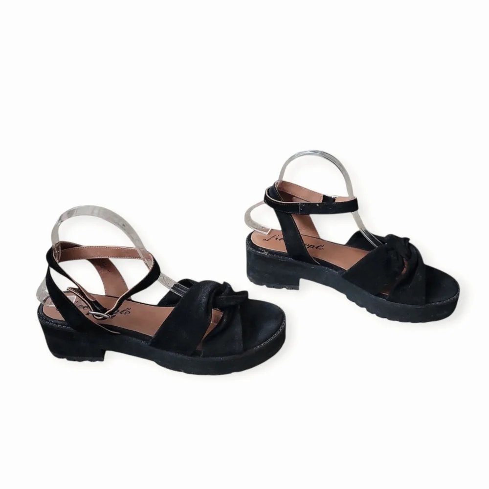 Free People Essex Chunky‎ Suede Strap Sandals